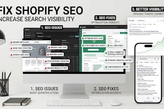 audit shopify store, identify and fix shopify seo issues to increase visibility