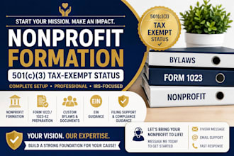 register nonprofit 501c3 with bylaws, ein, form 1023 and tax exempt status