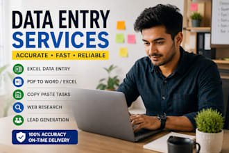 be your virtual assistant for data entry