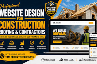 design a professional construction roofing contractor website