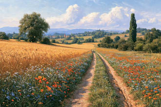 design custom oil painting landscape and nature art