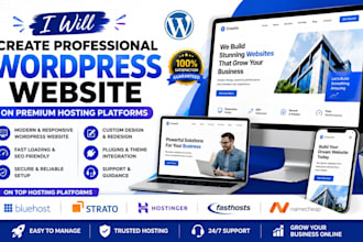 create wordpress website on bluehost strato hostinger fasthost namecheap