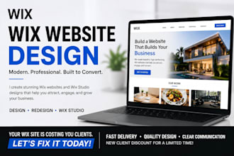 design or redesign a wix website or wix studio site