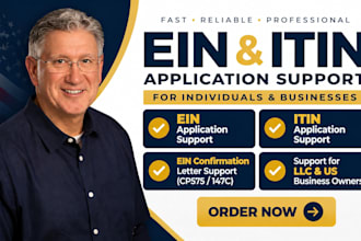 help you get US ein and irs cp575 or 147c confirmation letter