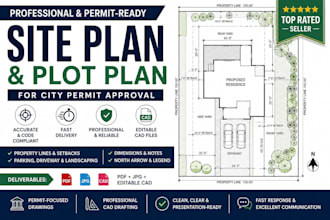 create professional site plans, plot plan, permit drawings for your property