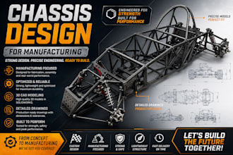 create chassis design, engineering cad model, manufacturing solidwork