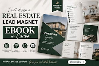 design a real estate buyer guide ebook in canva