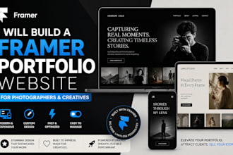 build a framer portfolio website for photographers and creatives