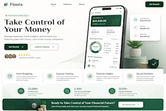 design a modern UI UX website in figma