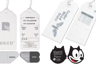do creative and stylish hang tag design for your brand