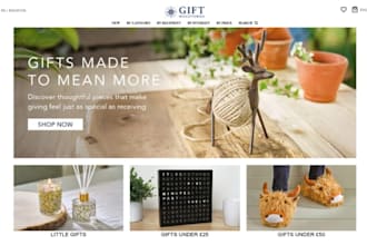 design wix gift guide website shopping recommendation website