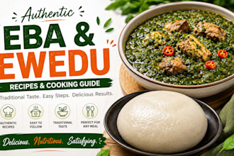 make authentic  eba and ewedu recipe instruction