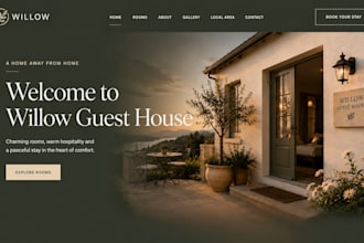 design squarespace guest house website accommodation booking website rental web
