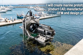 create marine prototype, product cad, manufacturing dfm and design plans