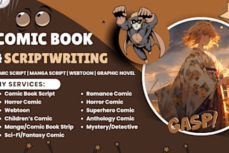 write comic script manga webtoon anime graphic novel script webcomic comic book