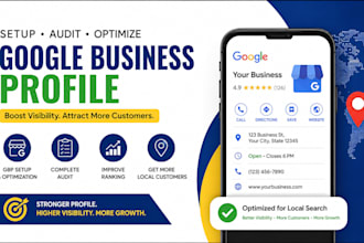 setup, audit optimize your gmb goggle business profile for gbp ranking,