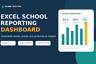 create a professional excel school reporting dashboard