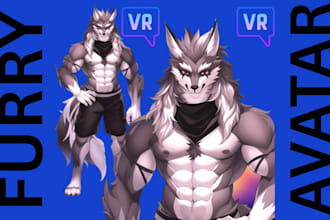 do custom vrchat avatar anime vrc avatar 3d model and furry avatar vr character