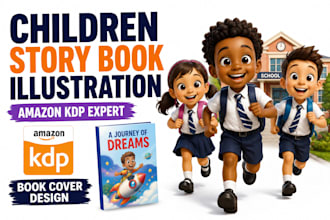 illustrate magical children story, children book illustrator, kid story book