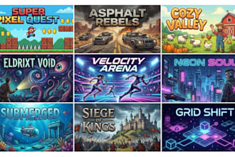 create steam capsule art, steam artwork, game banners and game cover art