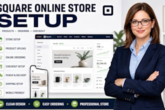 build your square online store with products, checkout and order setup