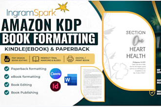 do book formatting, journal design, kdp book formatting and KDP formatting