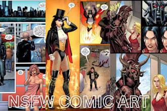 draw erotic comic book illustration graphic novel comic strip nsfw comic artist