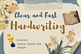 handwrite any documents for you