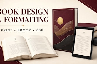 design and format your book ebook paperback and amazon KDP interior