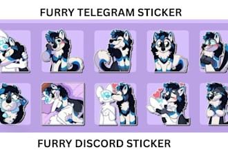 create telegram stickers, furry stickers, animated stickers and sticker packs