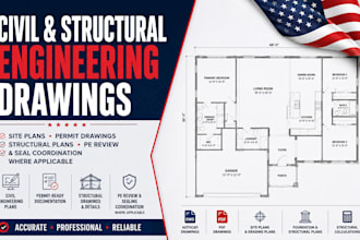 civil structural engineer mep plans for california arizona texas permit drawings