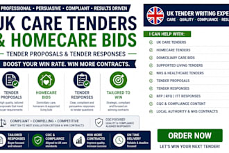 write UK care tenders homecare bids tender proposals and public sector