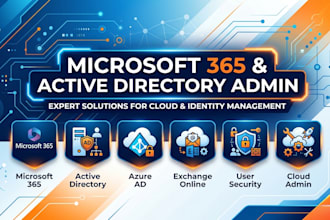 setup and manage microsoft 365, azure ad and active directory