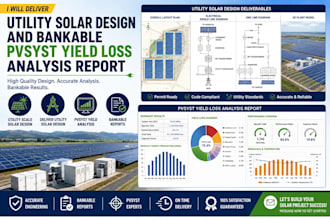 deliver utility solar design and bankable pvsyst yield loss analysis report