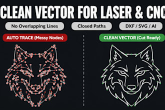 convert and clean vector files for laser cutting and cnc