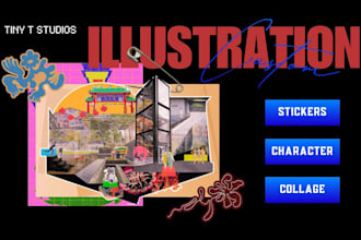 create custom illustrations, stickers, collages or characters