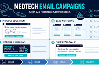create email campaigns for medical device and digital health b2b companies