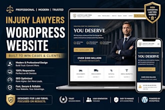 build personal injury lawyer website and case evaluation landing page