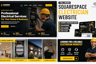 design a squarespace electrician website for your business