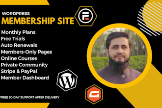 build a wordpress membership website with subscription payments