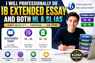 professionally do ib extended essay and both hl and sl ias