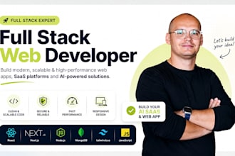 build a full stack web app, saas application or ai web app