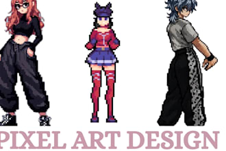 design pixel art character sprite game asset icon logo designer animator