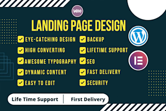 wordpress landing page design, squeeze page, sales page, or sales funnel