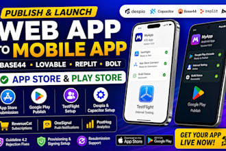 publish base44 lovable replit bolt app store play store despia capacitor setup
