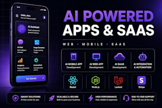 develop ai app, ai saas, ai website and ai mobile app