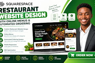 design a squarespace restaurant website for online menus and restaurant ordering