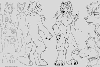 design fursona art character furry ref sheet vtuber model nsfw art