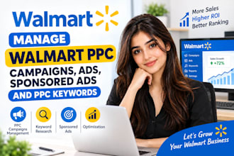 manage walmart PPC campaigns, ads, sponsored ads and PPC keywords
