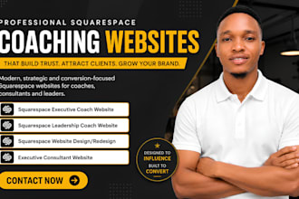 build squarespace executive coaching website design leadership website redesign